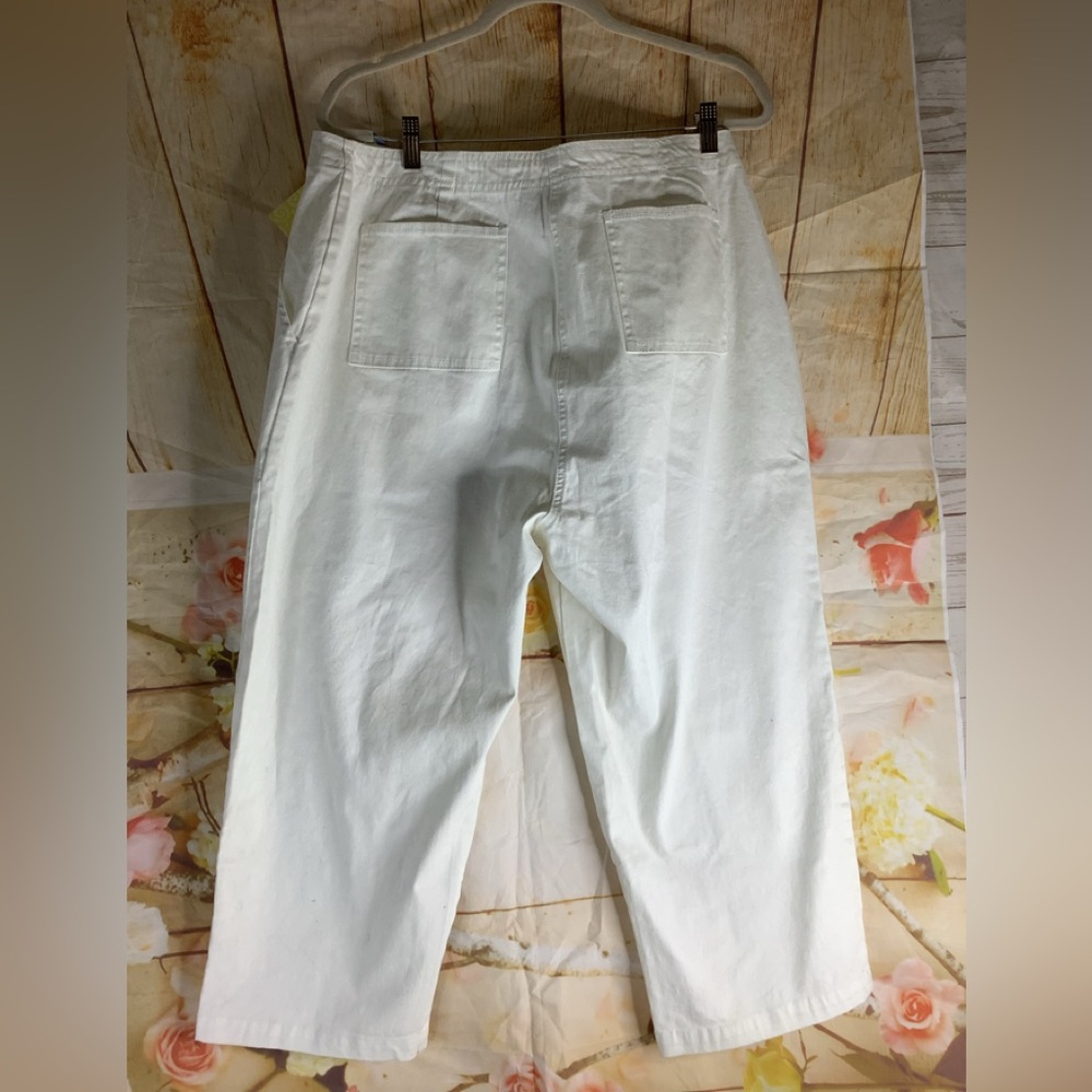 Denim&Co White Cropped Ankle Jeans